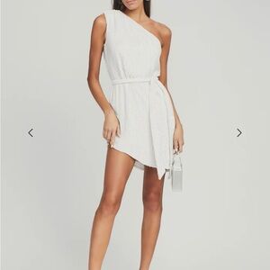 White sequin one shoulder Retrofete dress for sale! Size small. Worn once!